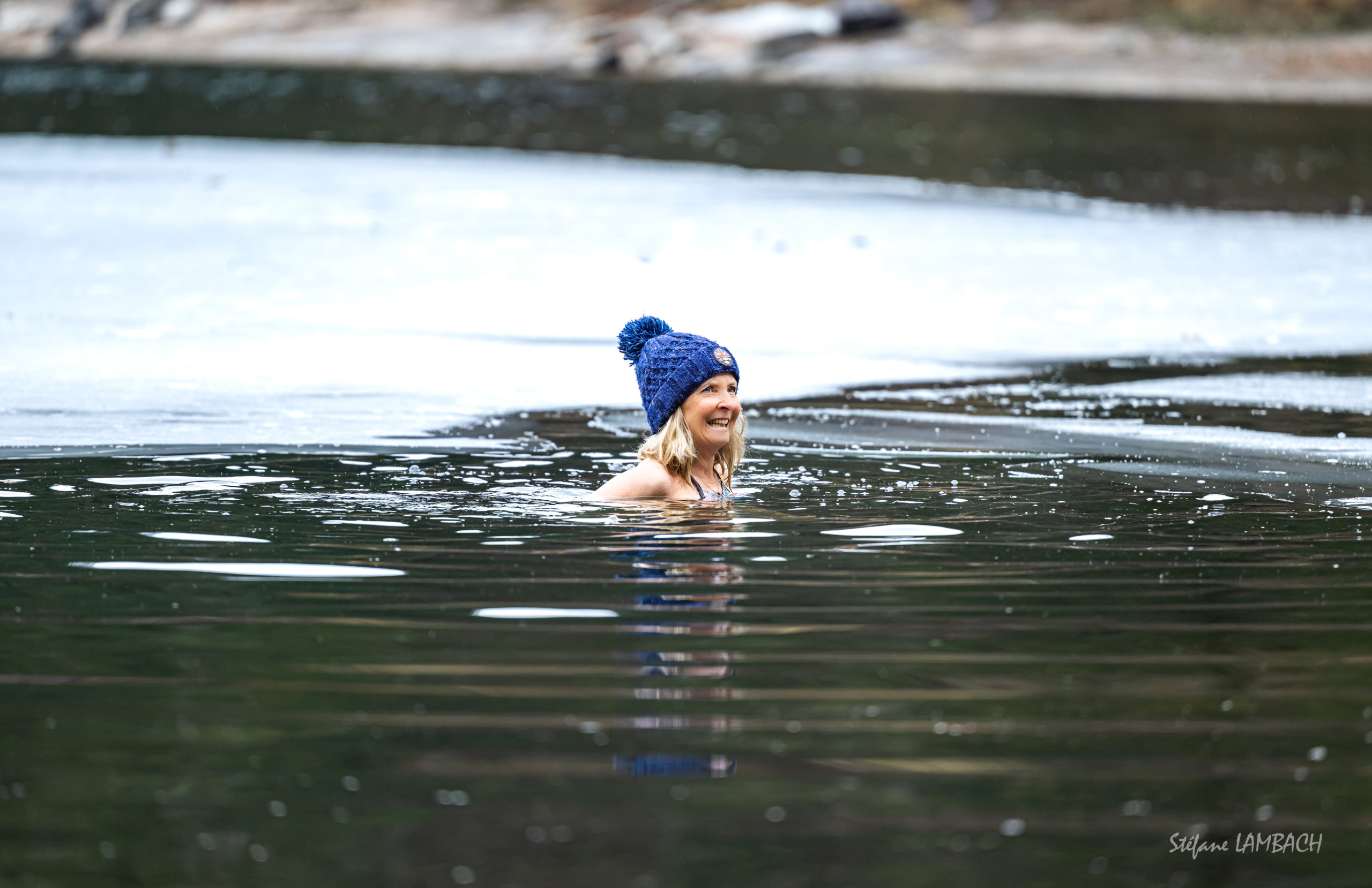 bain glacé au lac des corbeaux à la Bresse dans les Vosges