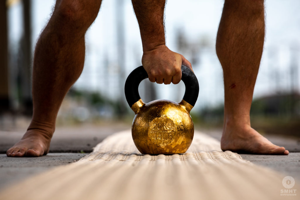 kettlebell en or